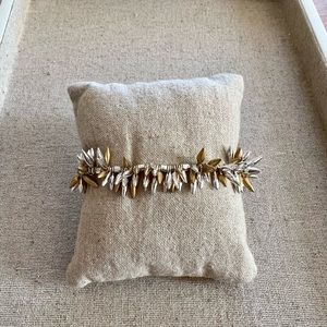 Stella & Dot two-tone cluster stretch bracelet